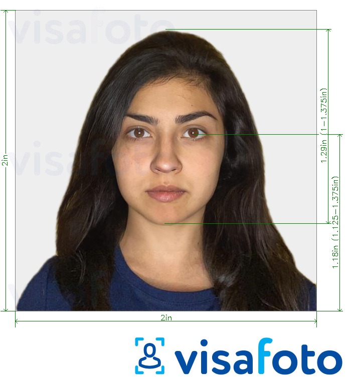 Nuotraukos pavyzdys Indija Voter ID kortelė su tikslaus dydžio specifikacija