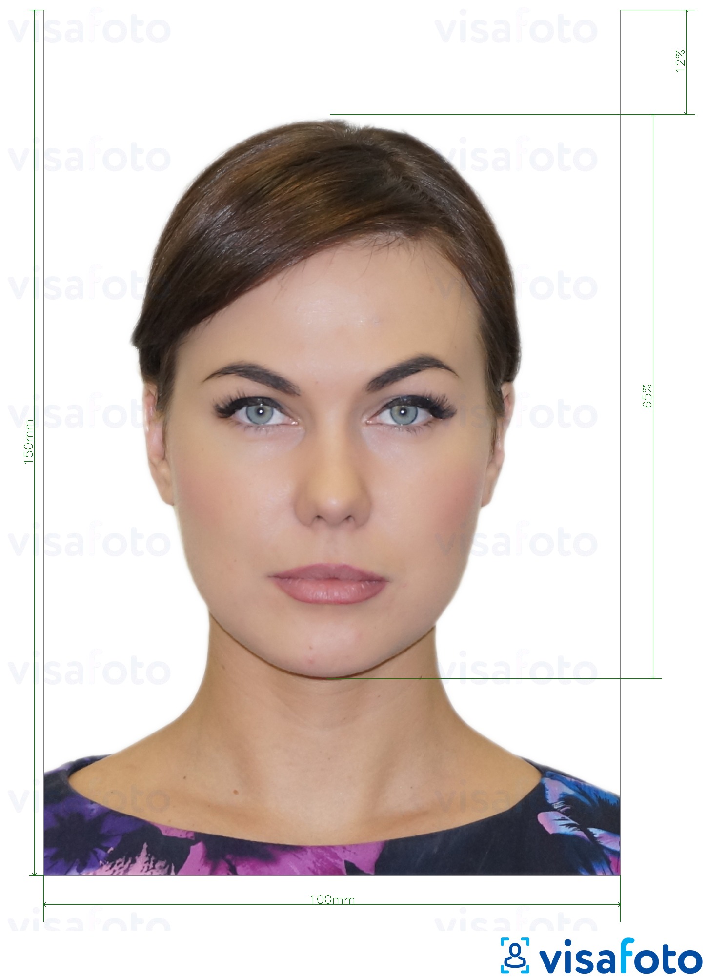 Nuotraukos pavyzdys Moldovos asmens tapatybės kortelė (Buletin de identitate) 10x15 cm su tikslaus dydžio specifikacija